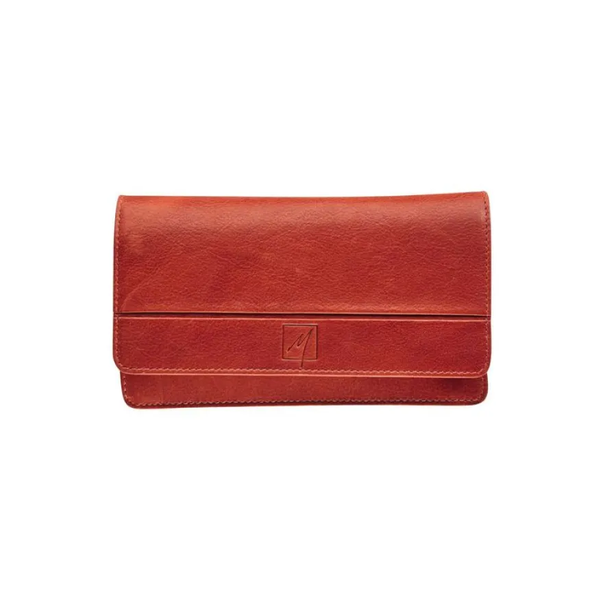 Porte-monnaie accordéon Savannah - rouge - label M