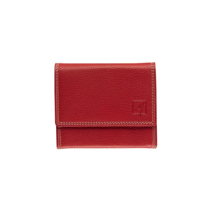 Porte-monnaie compact Dakota - rouge - label M