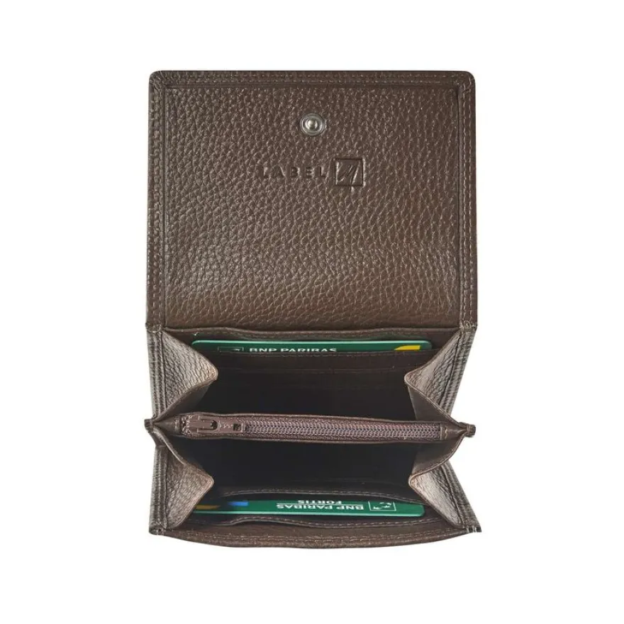 Porte-monnaie compact Dakota - brun - label M