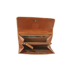 Porte-monnaie compact Florence - cognac - label M