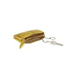 Porte-monnaie double cuir avec pochette cartes Savannah - ocre - label M