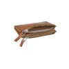 Porte-monnaie double cuir avec pochette cartes Florence - cognac - label M