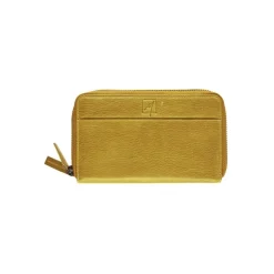 Porte-monnaie double fermeture éclair Savannah - ocre - label M