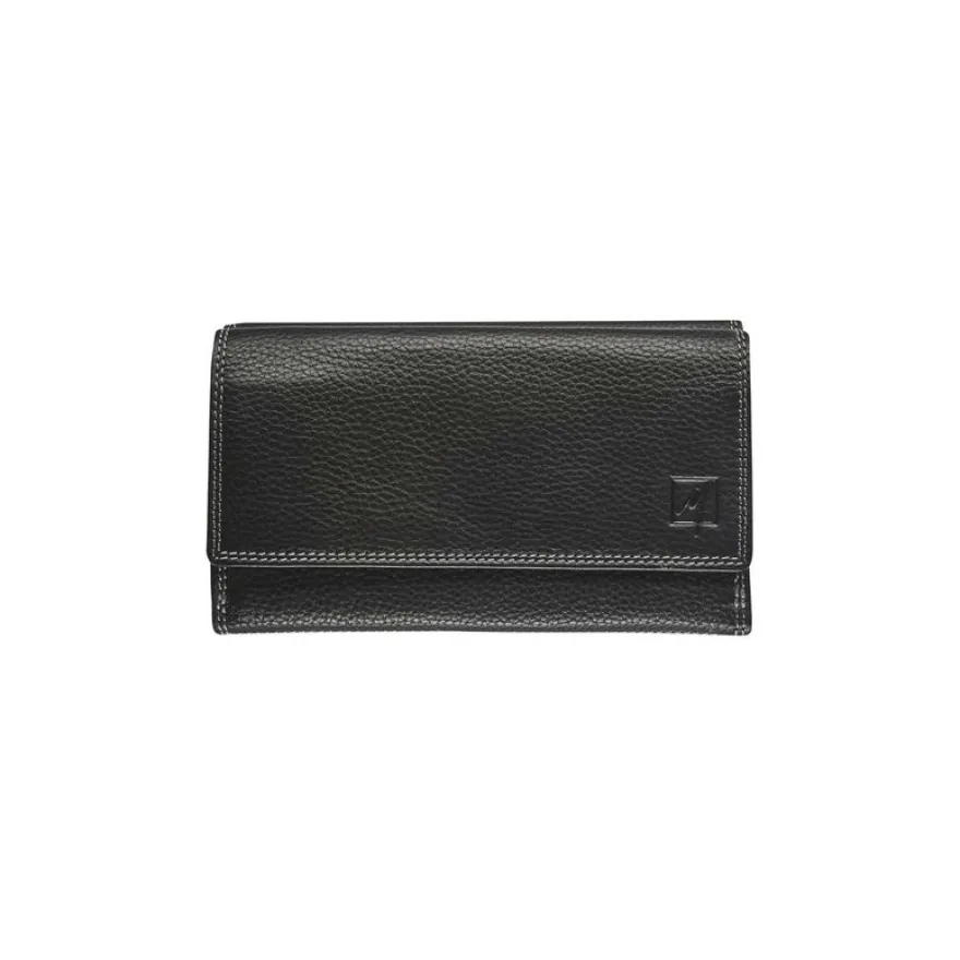 Porte-monnaie double fermeture éclair Dakota - noir - label M