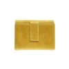 Porte-monnaie fermeture à bouton avec 4 poches fenêtres Savannah - ocre - label M