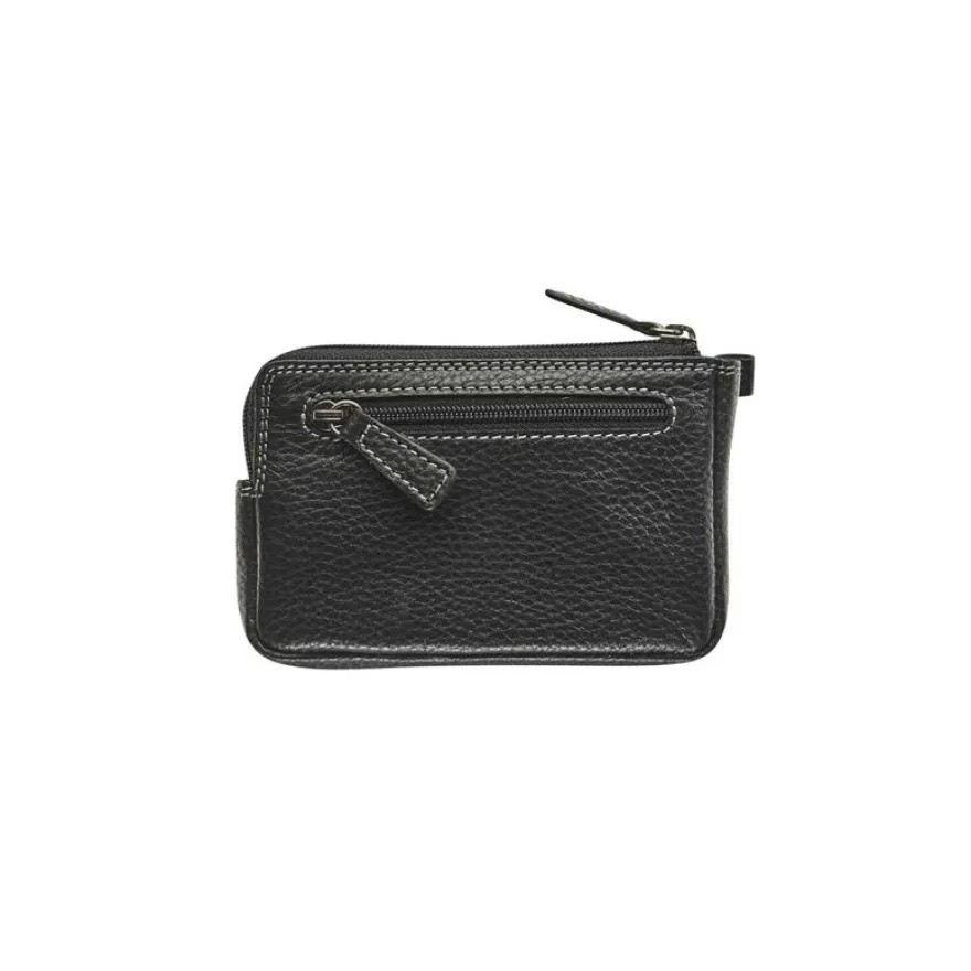 Porte-monnaie/porte-clés avec fermeture éclair Dakota - noir - label M