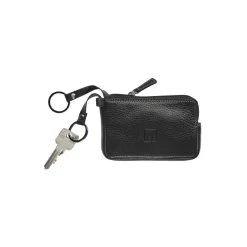 Porte-monnaie/porte-clés avec fermeture éclair Dakota - noir - label M