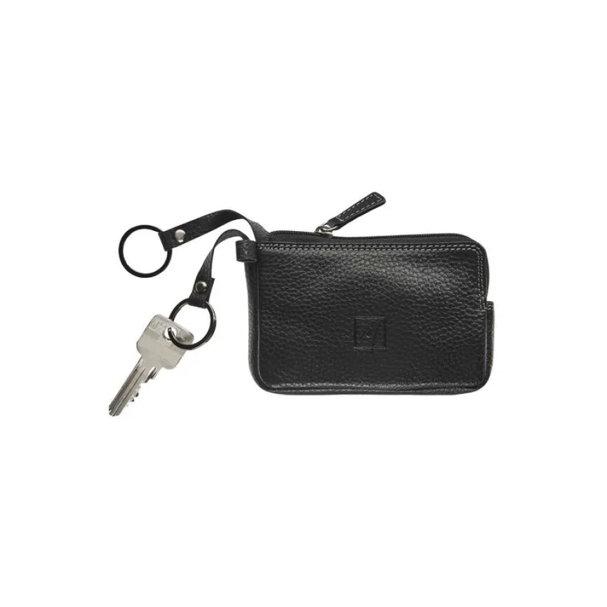 Porte-monnaie/porte-clés avec fermeture éclair Dakota - noir - label M