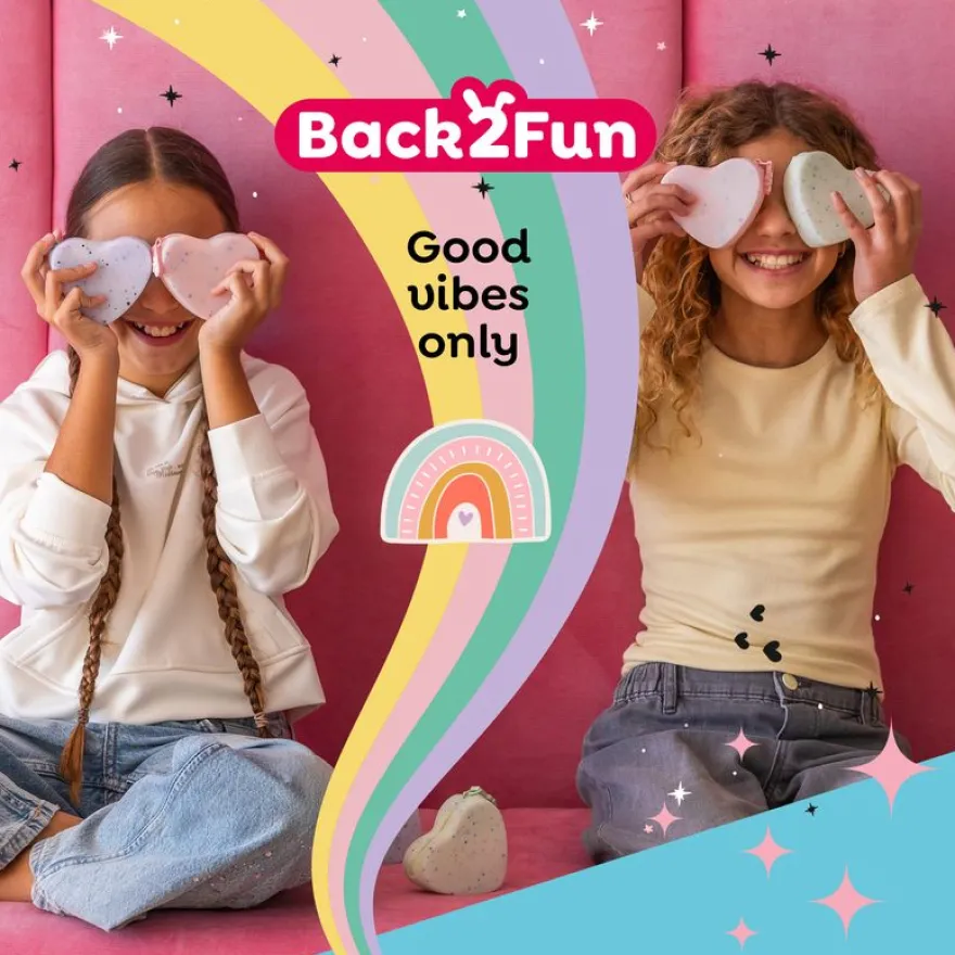 Porte-monnaies cœur rose Lovely Things Back2Fun