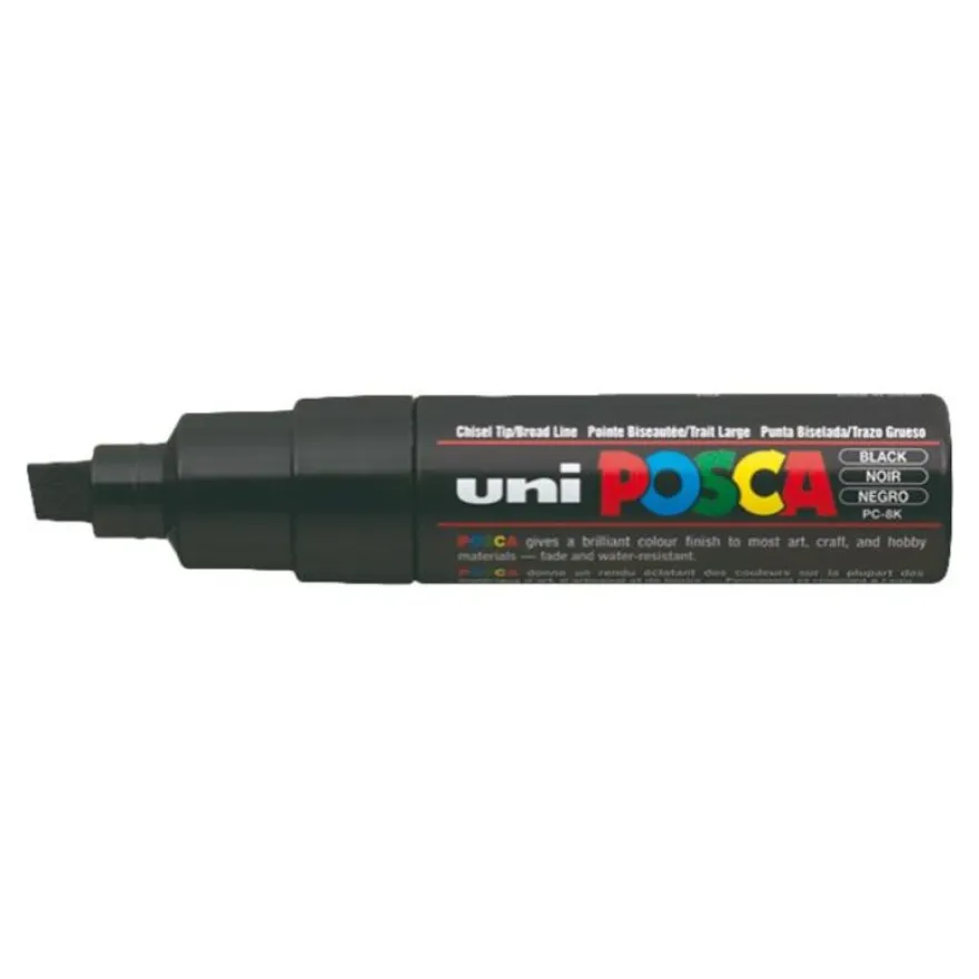 Posca - 4 Marqueurs peinture pointe large - couleurs assorties