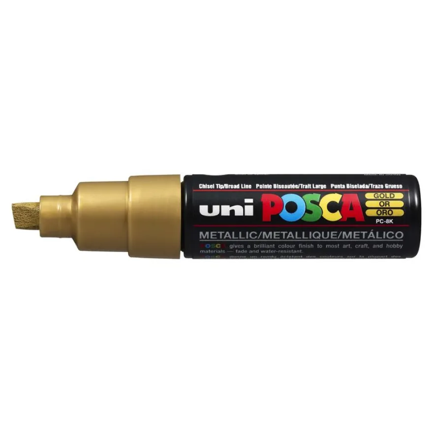 Posca - 4 Marqueurs peinture pointe large - couleurs assorties