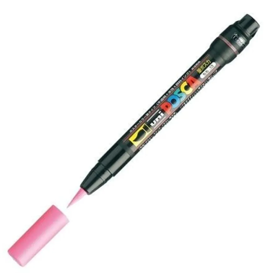Posca - Feutre pinceau pointe souple - rose