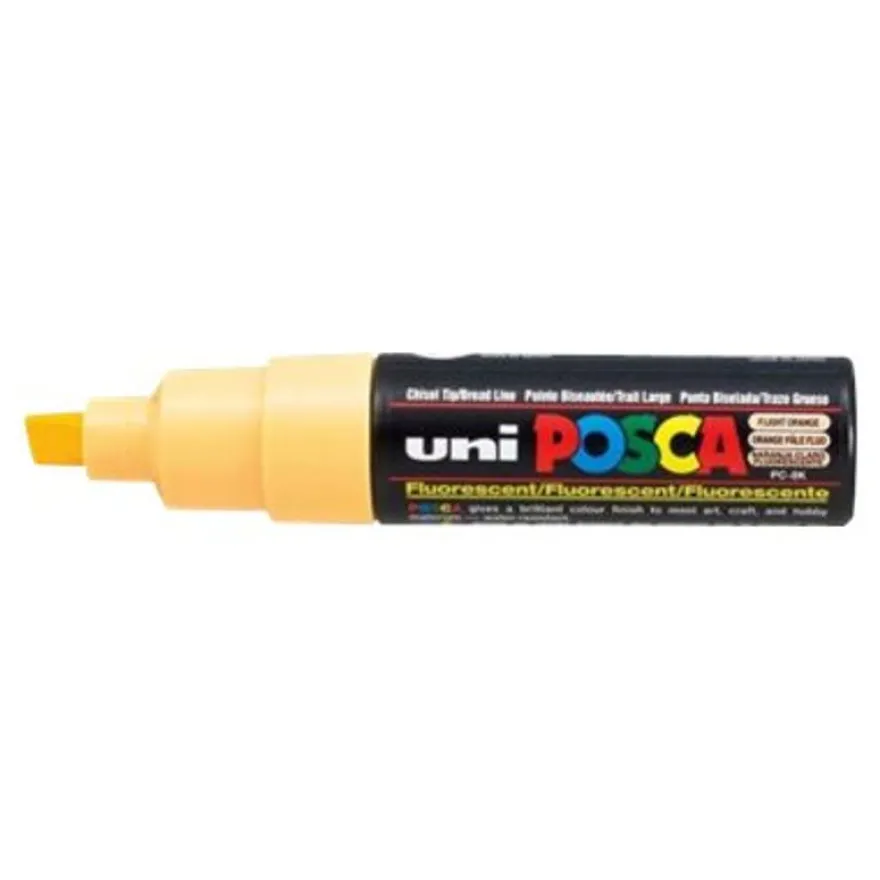 Posca - Marqueur peinture pointe large - orange pale fluorescent