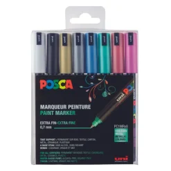 Posca - Pack de 8 marqueurs peinture - pointe extra fine