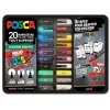 Posca - Pack de 20 marqueurs - pointes et couleurs assorties - spécial stickers