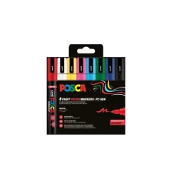 POSCA – Pochette de 8 marqueurs Brush PC-5BR – Couleurs basiques