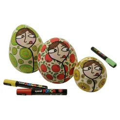 POSCA PC-5M - Pack de 4 marqueurs - noir, argent, blanc, or