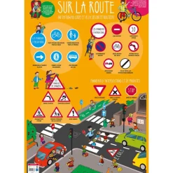 Poster pédagogique Code de la Route - 52 x 76 cm - Bouchut