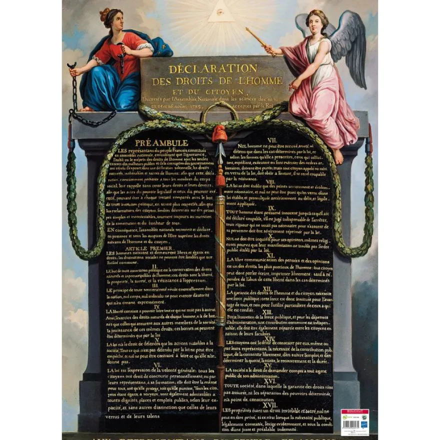 Poster pédagogique Droits de l'Homme - 52 x 76 cm - Bouchut