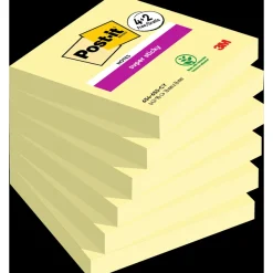 Post-it - 4 Blocs notes + 2 gratuits de 90 feuilles Super Sticky - jaune canari - 76 x 76 mm