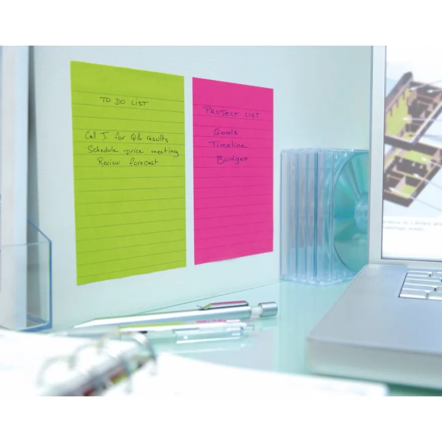 Post-it - 3 Blocs notes Super Sticky - grand format 101 x 152 mm