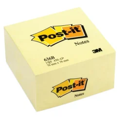 Post-it - Bloc Cube - 450 feuilles - 76 x 76 mm - jaune pastel