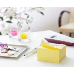 Post-it - Bloc Cube - 450 feuilles - 76 x 76 mm - jaune pastel