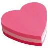 Post-it - Bloc cube forme coeur - 3 couleurs assorties - 225 feuilles