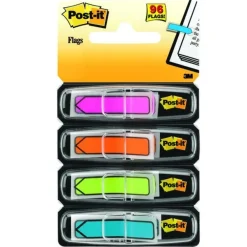 Post-it - Marque-pages (Index) Flèches - couleurs vives - Lot 4 x 24 feuilles