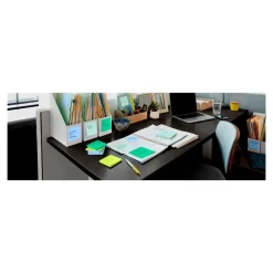 POST-IT - Notes repositionnables 76x127 mm Oasis 5 blocs - ultra adhésives - 450 feuilles - couleurs bleu et vert