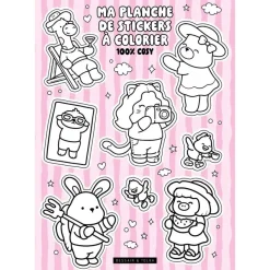 Prime Planche de stickers à colorier