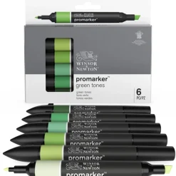 ProMarker - 6 Marqueurs double pointe - tons verts