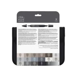 ProMarker - Pack de 24 marqueurs double pointe - gris et noir