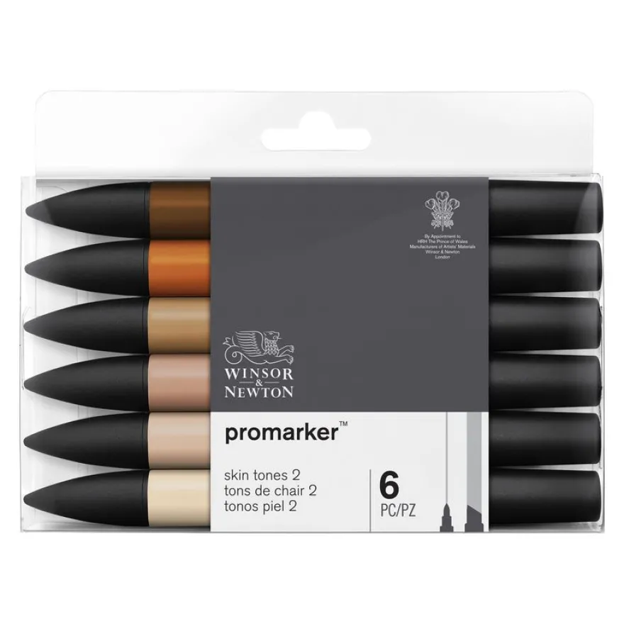 ProMarker - Pack de 6 marqueurs double pointe - ton de chair