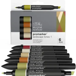 ProMarker - Pack de 6 marqueurs double pointe - tons de paysage 1