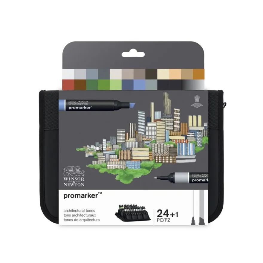 ProMarker Architecture - Trousse de 24 marqueurs double pointe
