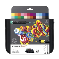 ProMarker brush - Trousse 24 marqueurs - double pointe - étudiant designer