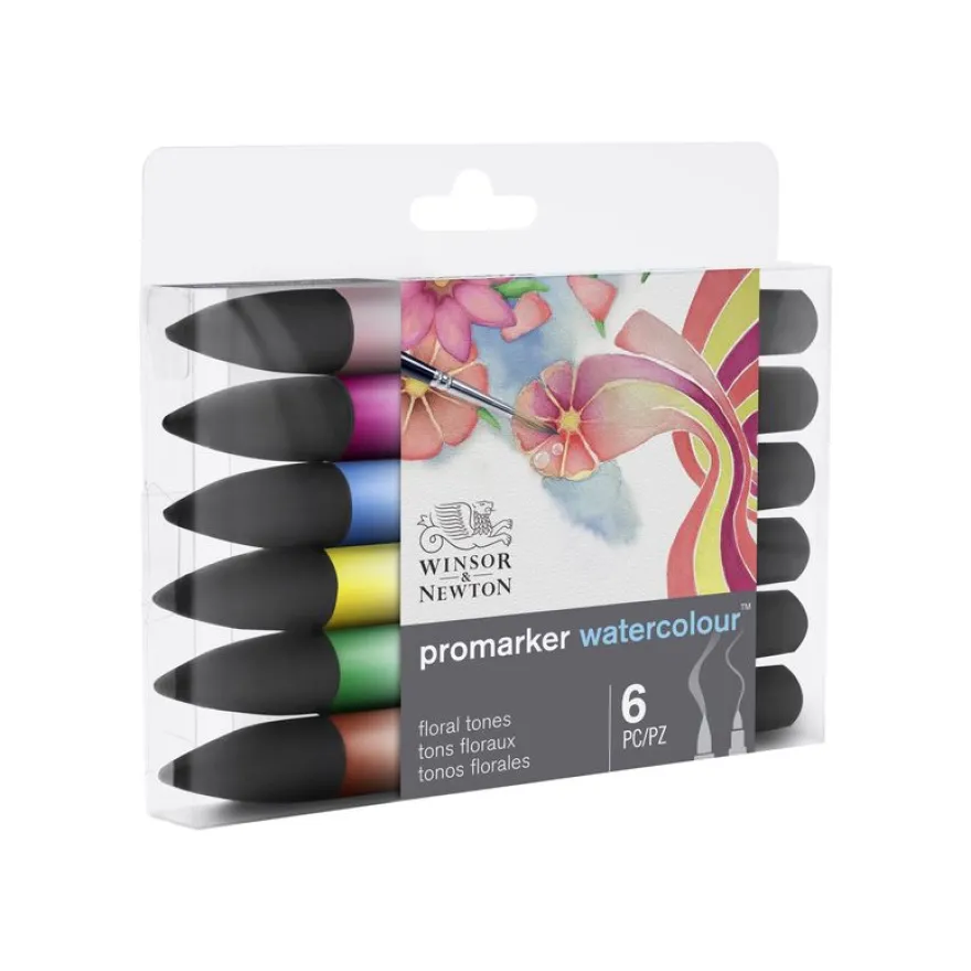ProMarker Watercolour - 6 Marqueurs double pointe - tons floraux