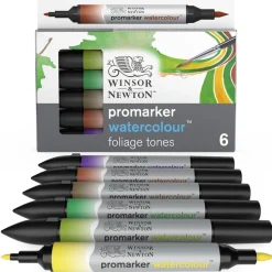 ProMarker Watercolour - 6 Marqueurs double pointe - tons feuillage