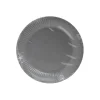 Pronappe - 20 Assiettes - Taille 23 cm diameter - rond - jetable - gris