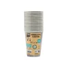 Pronappe - 15 Gobelets en carton - 20 cl - jetable - gris