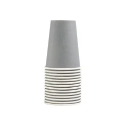 Pronappe - 15 Gobelets en carton - 20 cl - jetable - gris