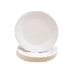 Pronappe - Assiette - Taille 23 cm diameter - rond - jetable - blanc (pack de 50)