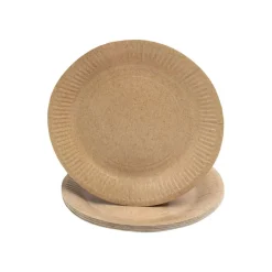 Pronappe - Assiette - Taille 23 cm diameter - rond - jetable - kraft (pack de 20)