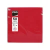 Pronappe - Serviette - Taille 20 x 20 cm - jetable - rouge (pack de 50)