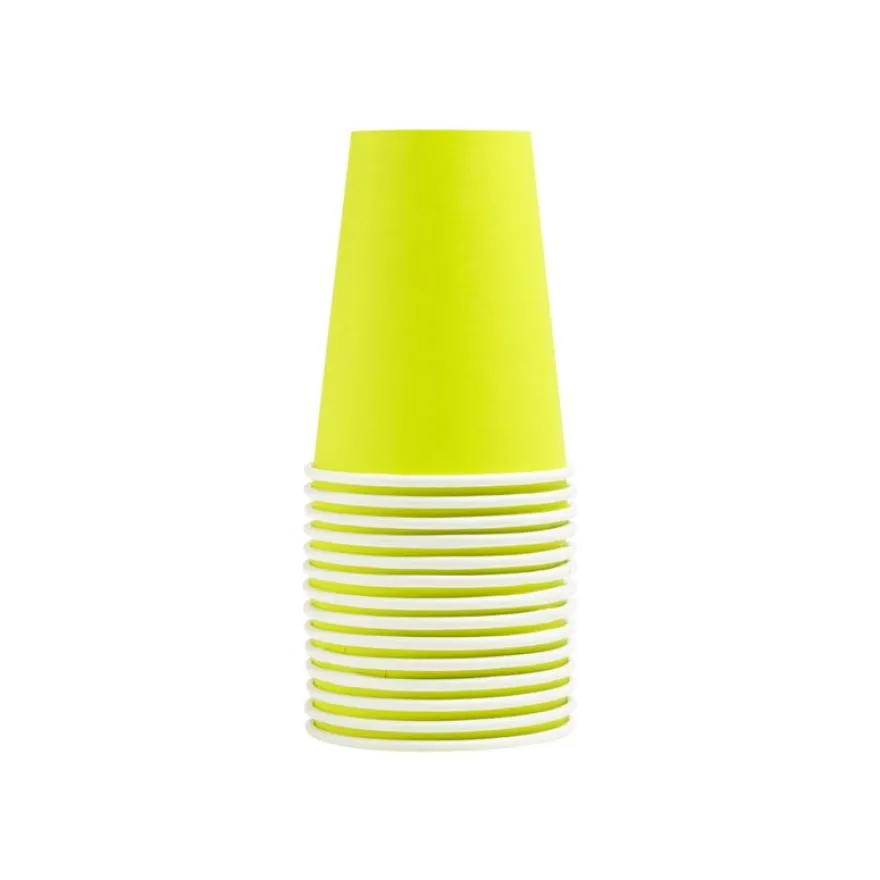 Pronappe - Tasse - Taille 7 cm diameter - 200 ml - jetable - vert kiwi (pack de 15)