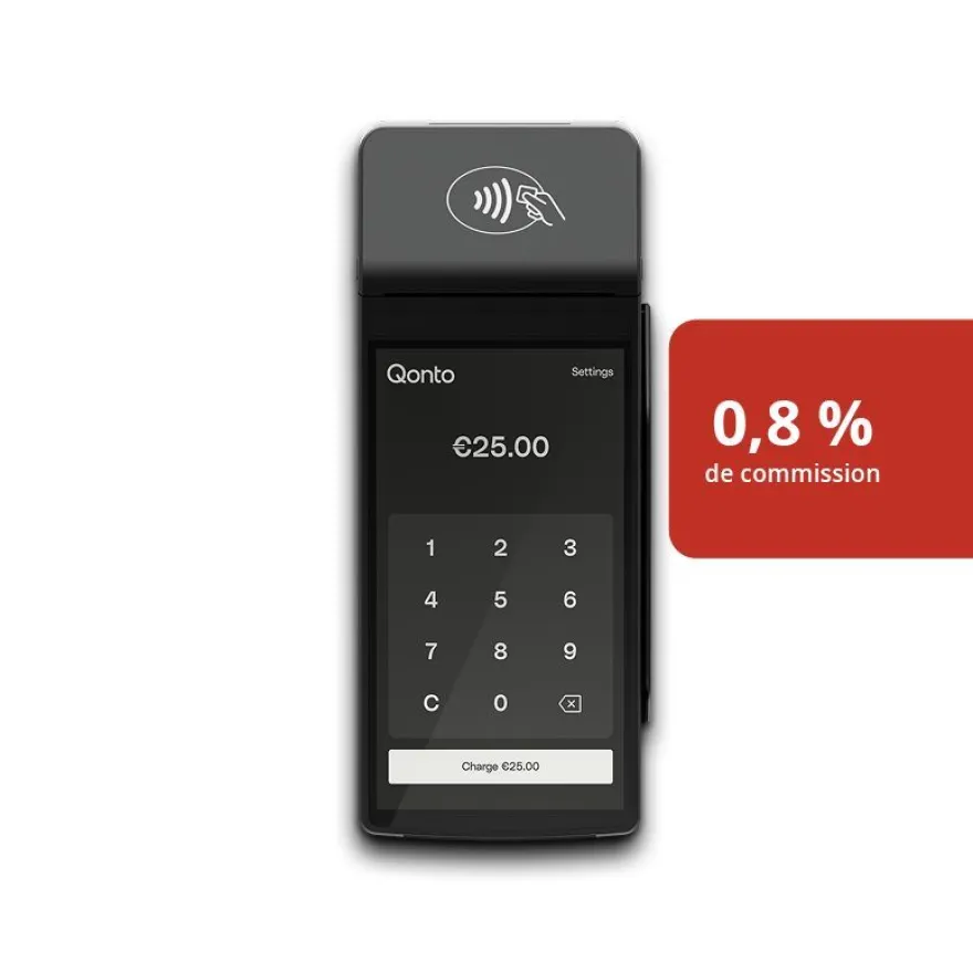 Qonto Pro - Terminal de Paiement autonome avec capacité d'impression