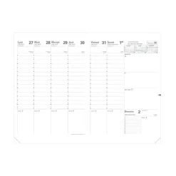 Quo Vadis - Agenda 16 mois - 2026-2027 - Planning SD - Semainier Planning - Français - Impala - Noir - 16 mois de septembre à décembre - 18x24 cm - Papier Clairefontaine blanc - Fabrication française