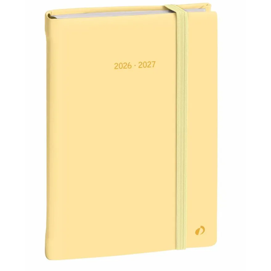 Quo Vadis - Agenda 16 mois - 2026-2027 - Plan Note - Semainier Notes - Multilingue - Pastel - Beige - 16 mois de septembre à décembre - 15x21 cm - Papier Clairefontaine blanc - Fabrication française