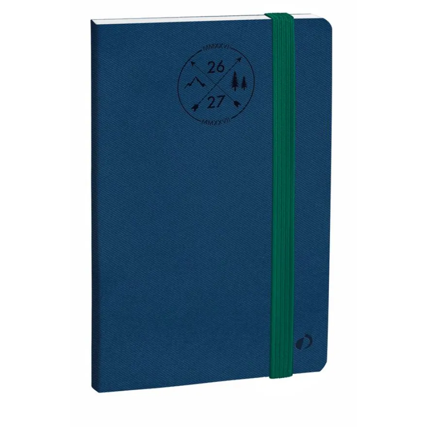 Quo Vadis - Agenda 16 mois - 2026-2027 - Président SD - Semainier Planning - Multilingue - Everest - Bleu - 16 mois de septembre à décembre - 21x27 cm